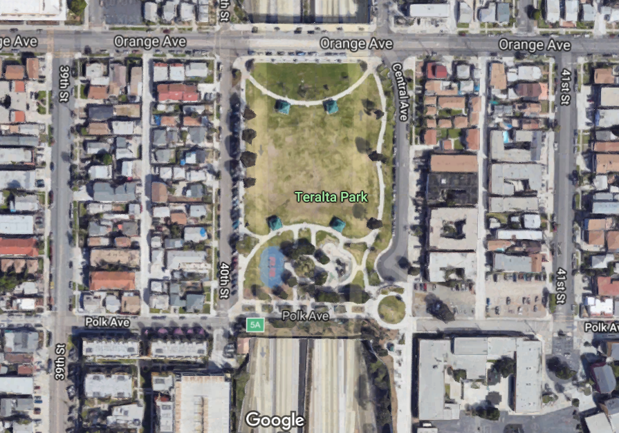 Teralta Park in San Diego; a successful park cap that spurred other development.